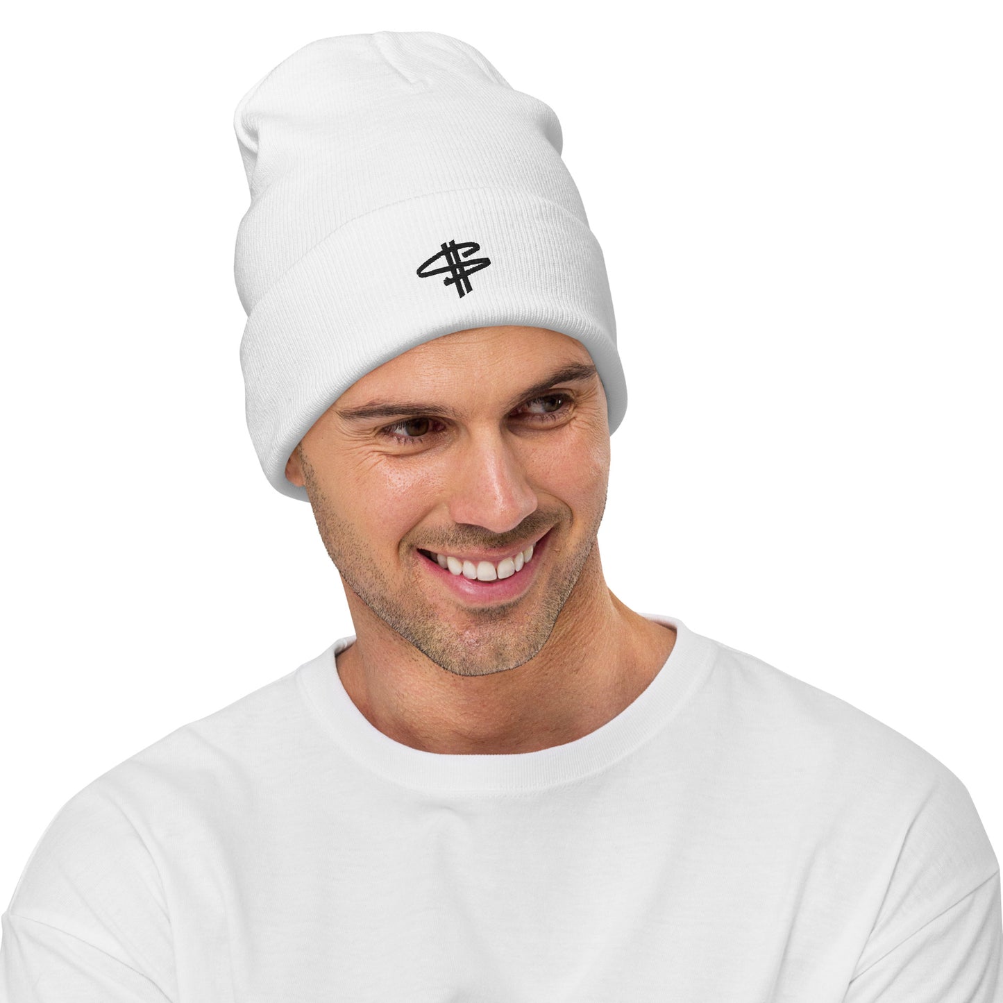 White Stolen Beanie